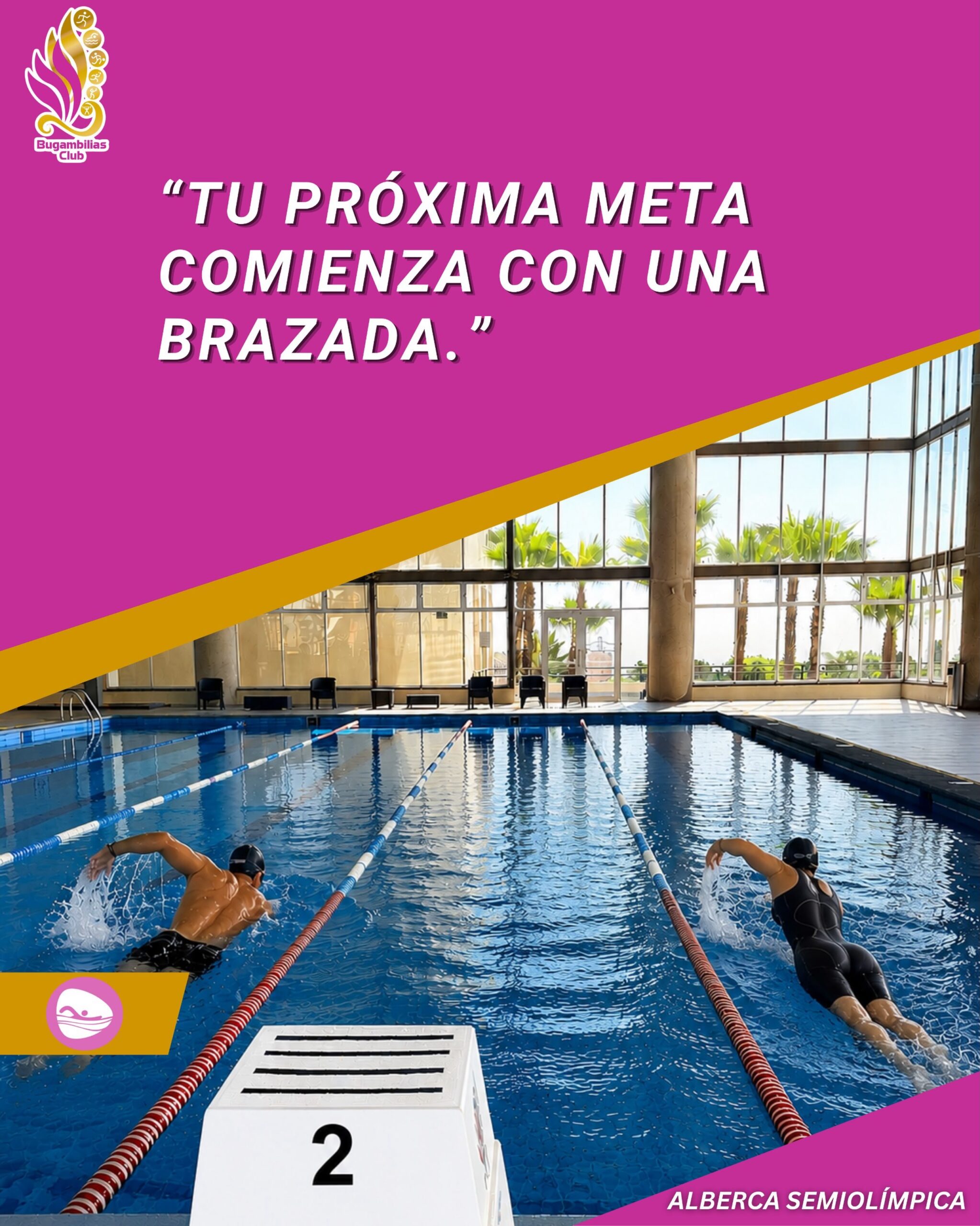 Descubre un lugar donde cada brazada te acerca al bienestar.
Nuestra alberca semiolímpica es el espacio ideal para entrenar, disfrutar y alcanzar tus objetivos en un ambiente exclusivo, seguro y diseñado para toda la familia.
✨ Conoce nuestras instalaciones y descubre todo lo que nuestro club tiene para ofrecerte. ¡Te esperamos!
#ClubDeportivo #Natación #AlbercaSemiolímpica #VidaActiva #bugambiliasclub